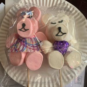 Marshmallow teddy  bear lollipop(girl and boy)